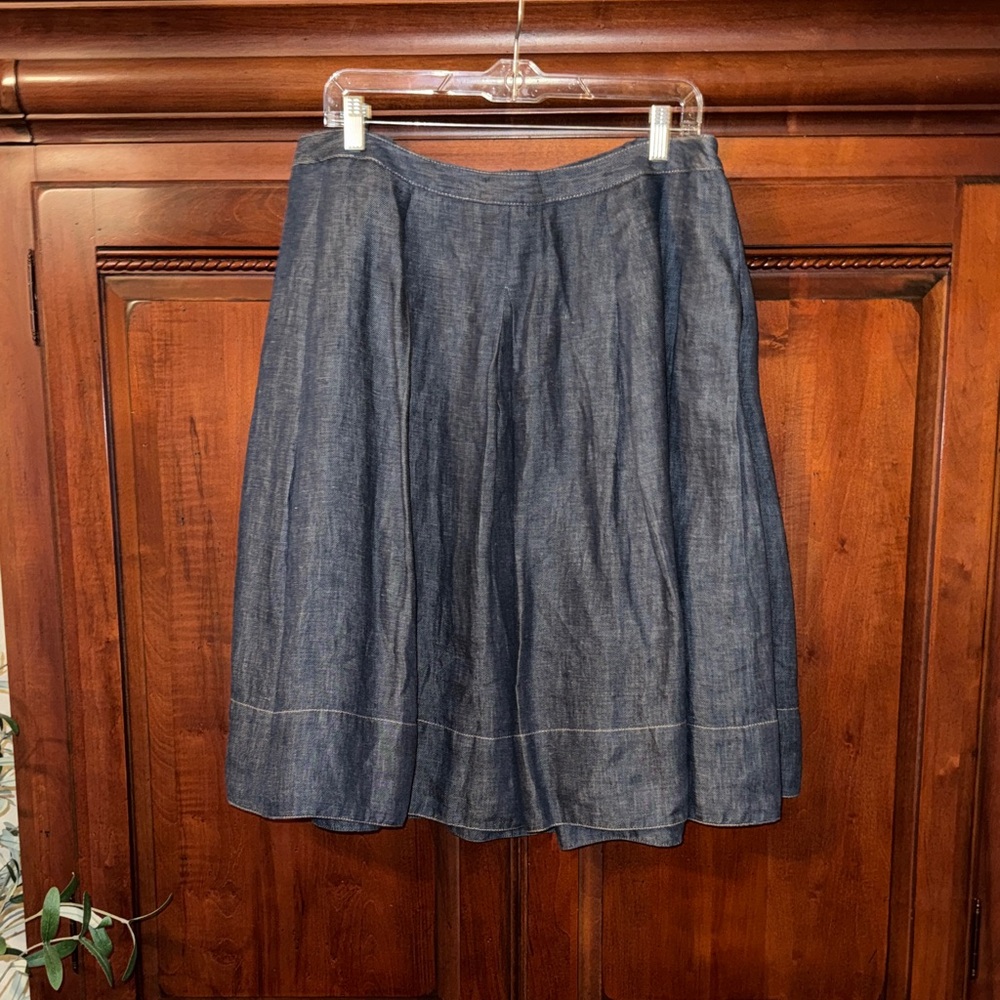Talbots Denim A-Line Midi Skirt Size 16W